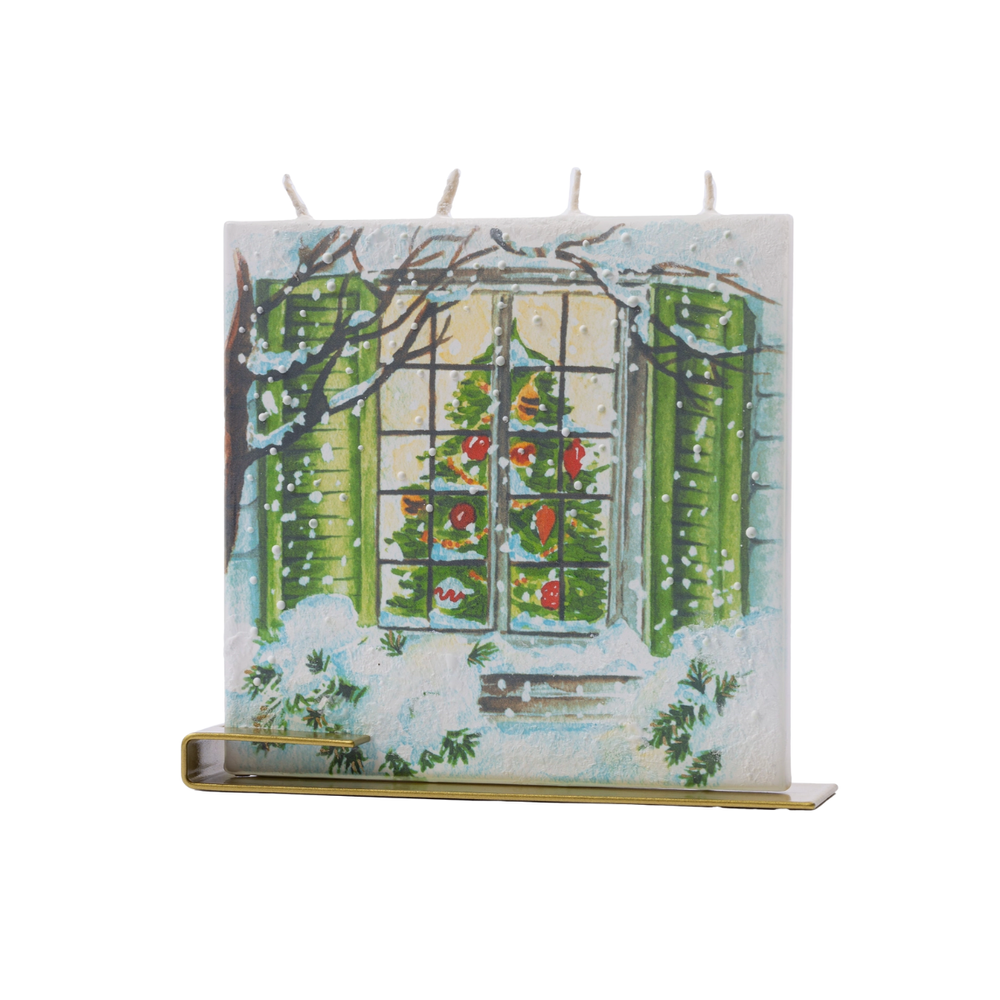Flat+Handmade+Candle-Square+Christmas+Tree+in+Window